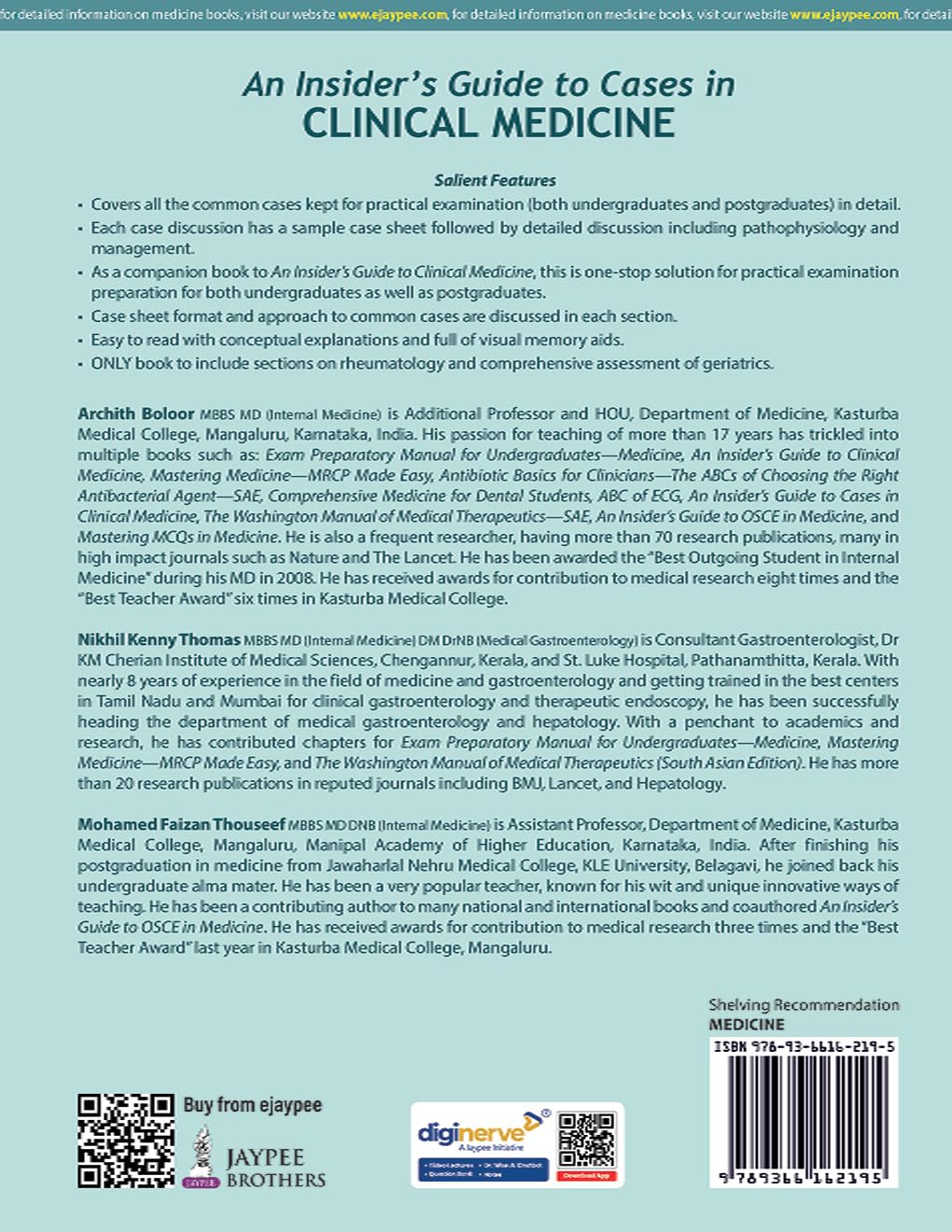 An Insider's Guide to Cases in Clinical Medicine (Part-2), 2/E for MBBS and PG Medical Students | Case Sheets, Discussion and Pathophysiology for Practical Exams | Geriatric Assessment, Rheumatology