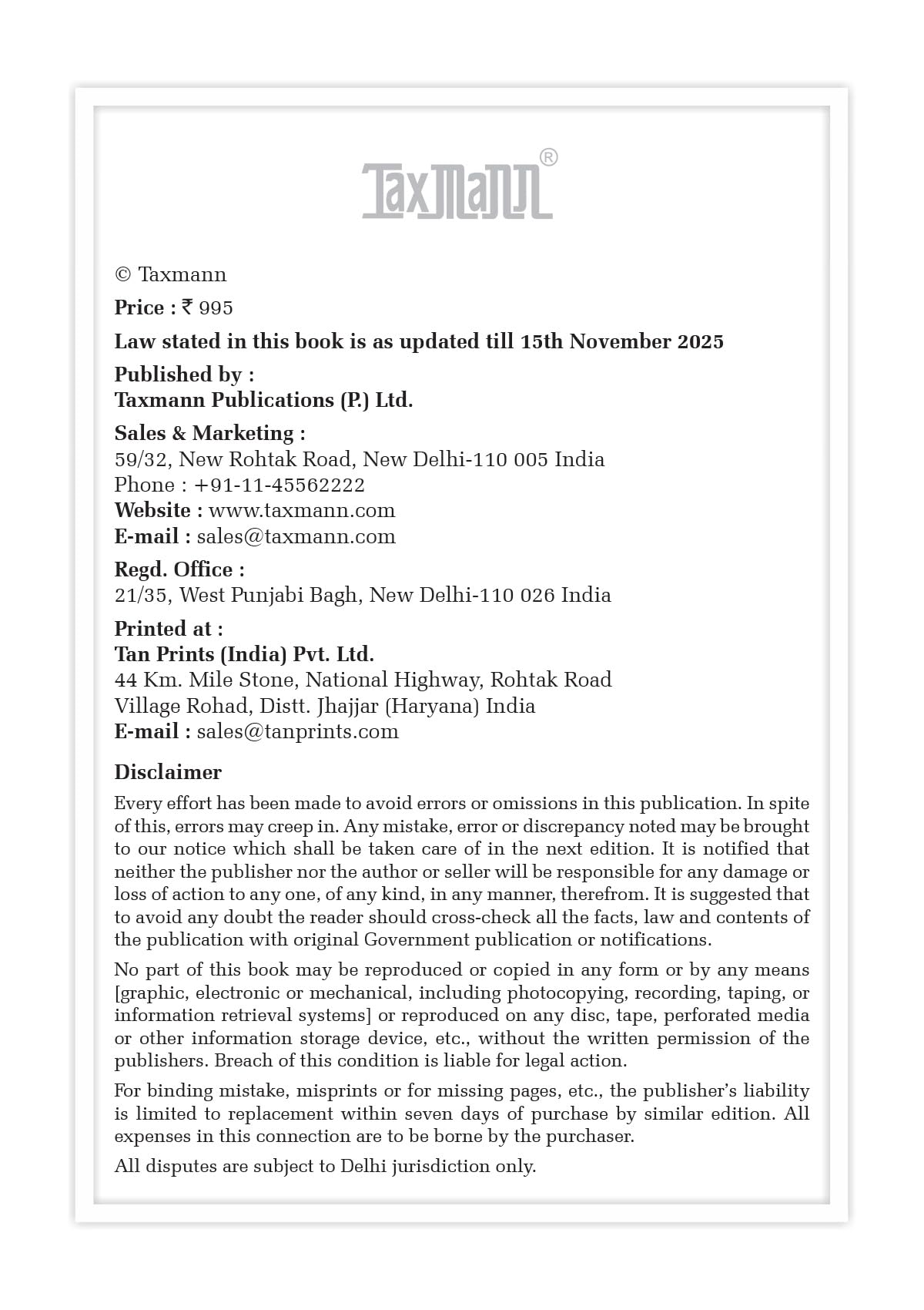 Taxmann's New Criminal Major Acts (BNS | BNSS | BSA) [2026 Edition] – The Single Comparative Reference to Seamlessly Transition from IPC, CrPC and Evidence Act to the New Criminal Law Framework