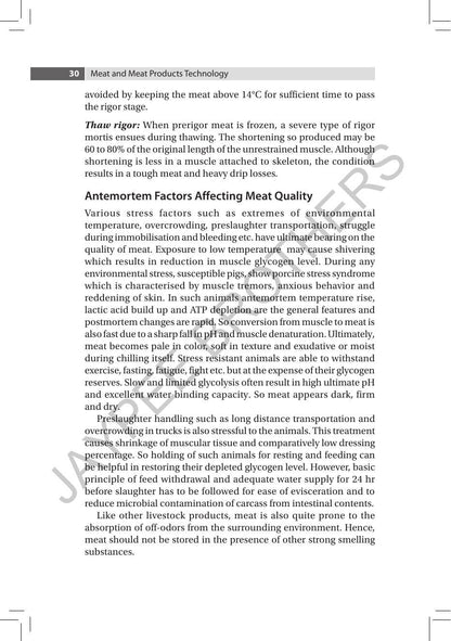 MEAT & MEAT PRODUCTS TECHNOLOGY INCLUDING POULTRY PRODUCTS TECHNOLOGY