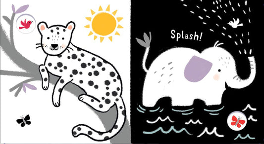 BABYS BLACK & WHITE BOOKS ANIMALS book cover