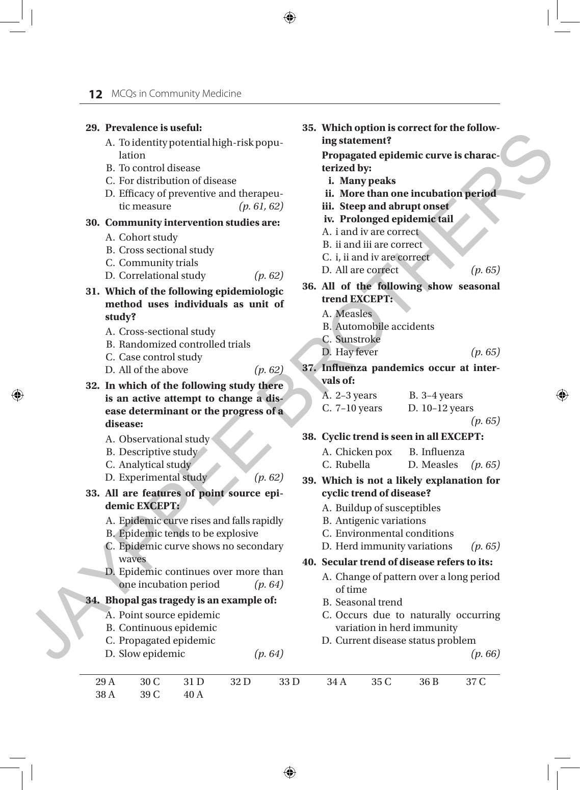 MCQS IN COMMUNITY MEDICINE