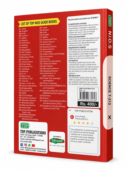 TOP NIOS Science & Technology Guide Class 10 (T-212)