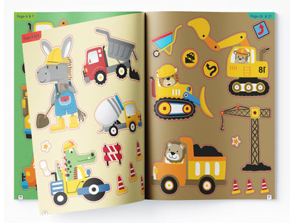 Movers and Diggers Reusable Sticker Book For Children