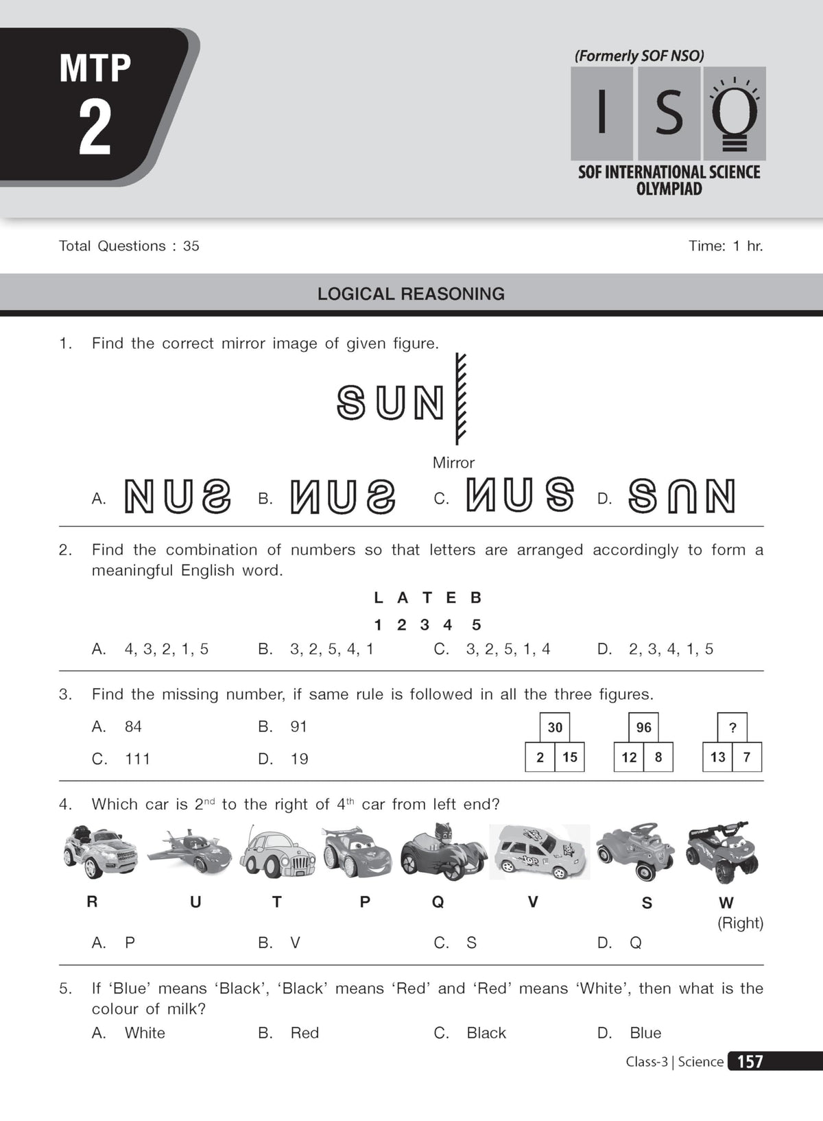 MTG Science (ISO) Olympiad Prep Guide Class 3 | Detailed Theory, Exercise with Self Test For Practice | SOF Olympiad Books For Exam 2026-27 (Useful For Level-1 & 2)