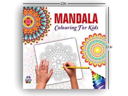 Mandala Art Book for Kids Tear Out Sheets (Enhance Art Coloring, Drawing Skills, Mandala Practice) High Quality Big 160 GSM for Frame After Colouring - Perfect Gift for Teens