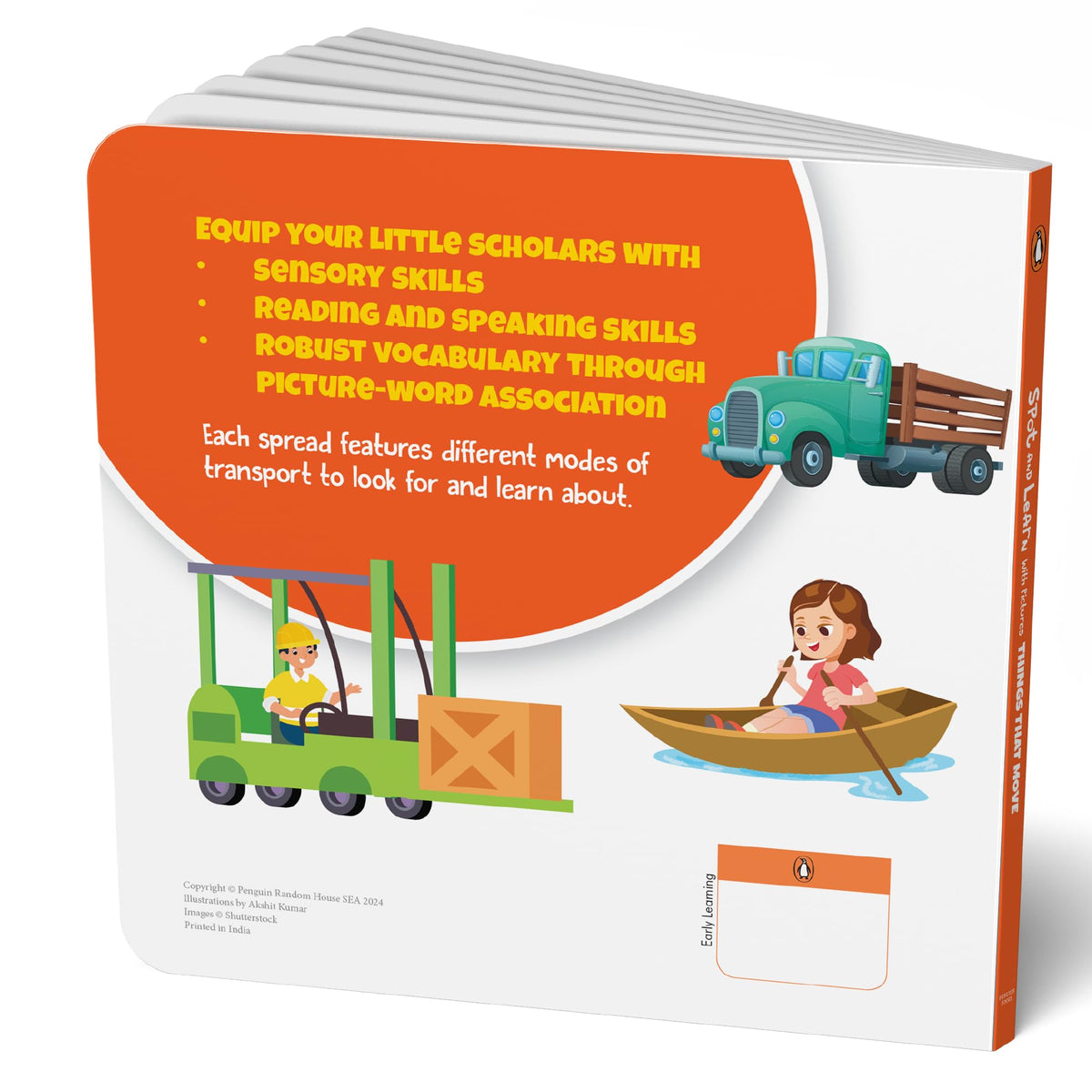 Spot and Learn with Pictures: Things that Move (Select Learning): A Fun & Interactive Board Book to Develop Observation Skills and Vocabulary for Kids, Toddlers