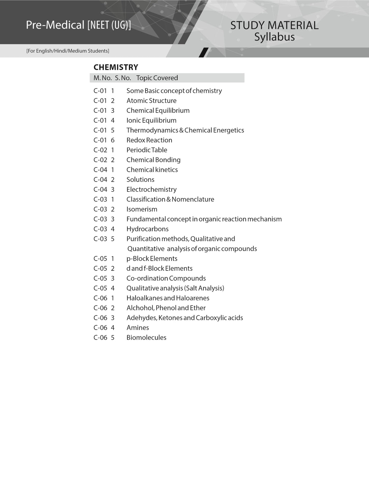 ALLEN CHEMISTRY NEET-UG Study Material Package for 11th, 12th & 12th Passed (Set of 6 Modules) in English |