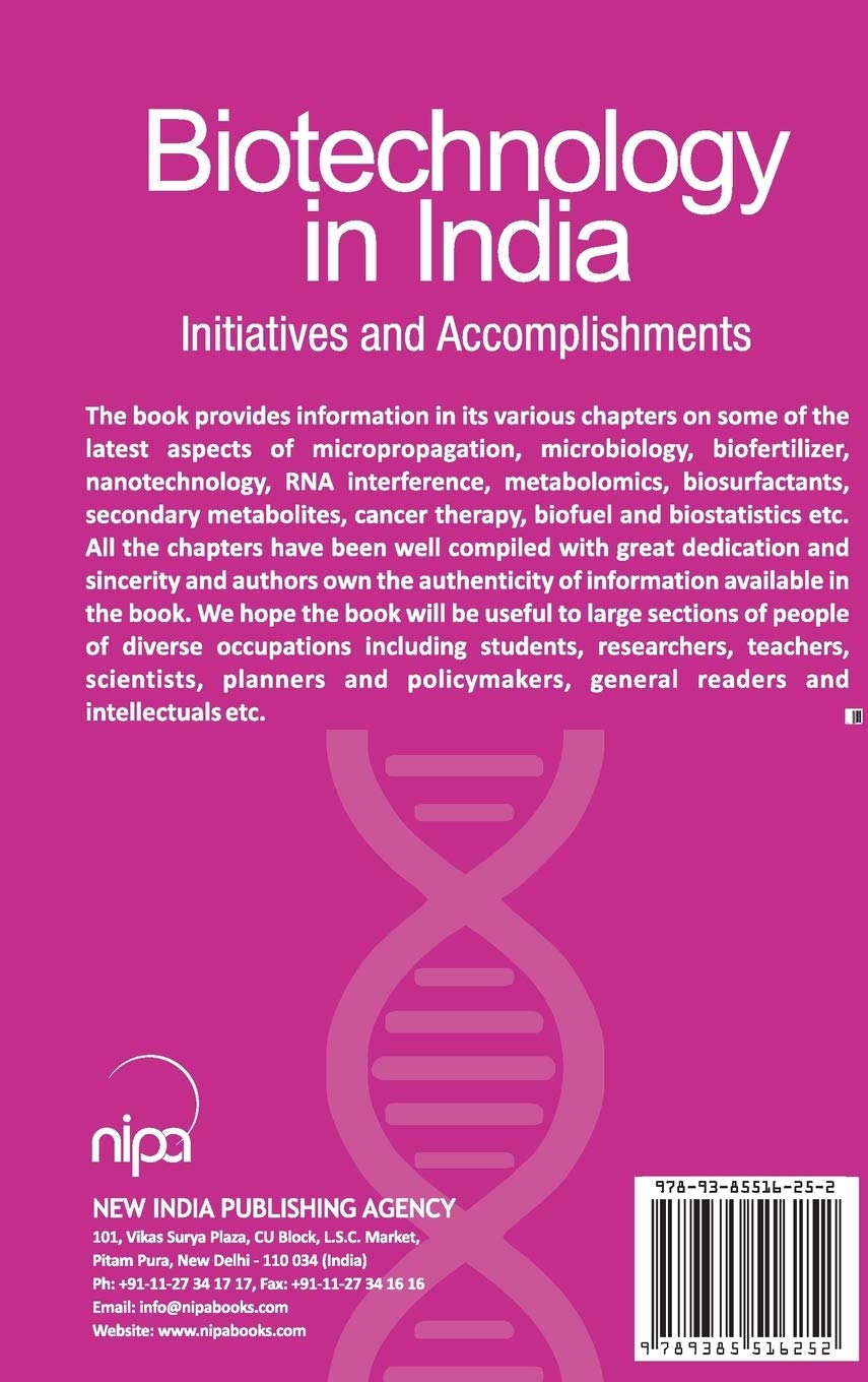 Biotechnology in India: Initiatives and Accomplishments