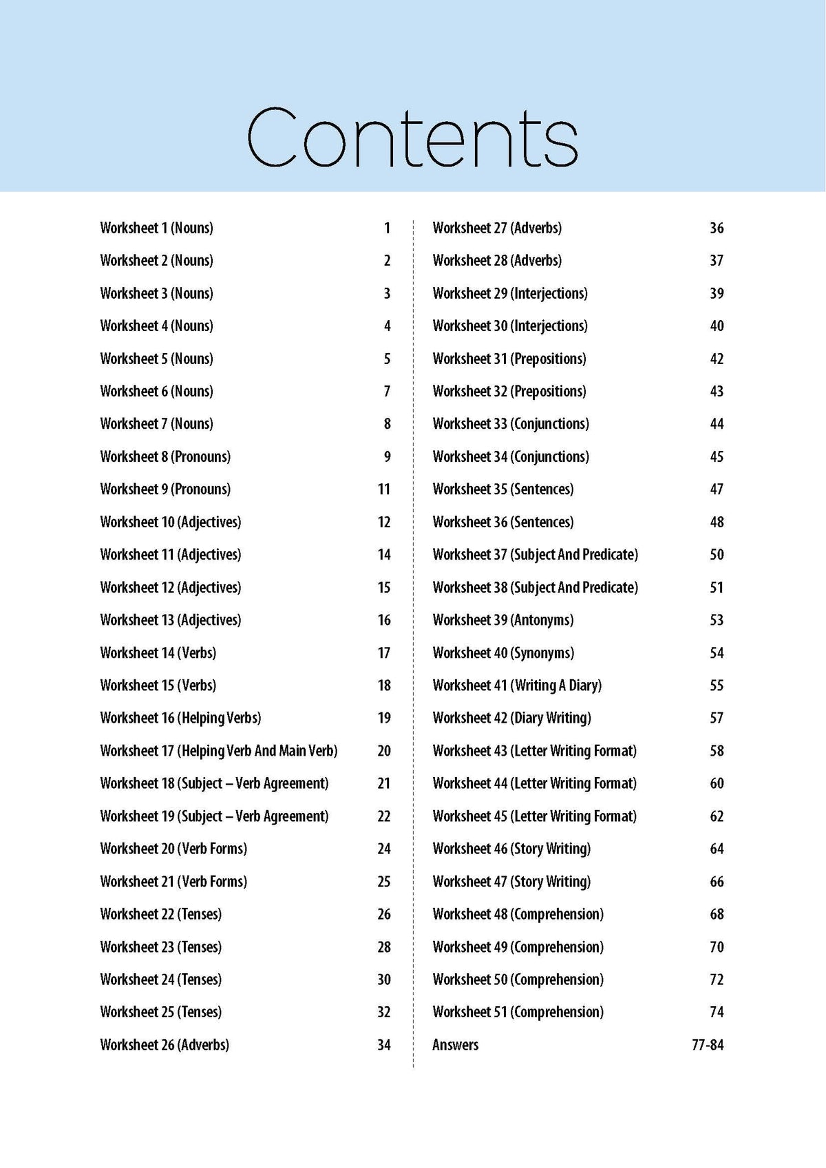 MTG 51 English Grammar Worksheets Class 4 – Grammar Work books to practice English concepts in interactive way (Based on CBSE/NCERT)