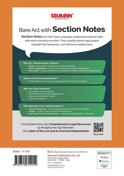 Taxmann's Income-Tax Act 2025 | Income-Tax Act 1961 | Companies Act 2013 | CGST Act 2017 [Bare Act without Comments | AIBE] – Complete Arrangement of Sections for Four Acts in One Volume