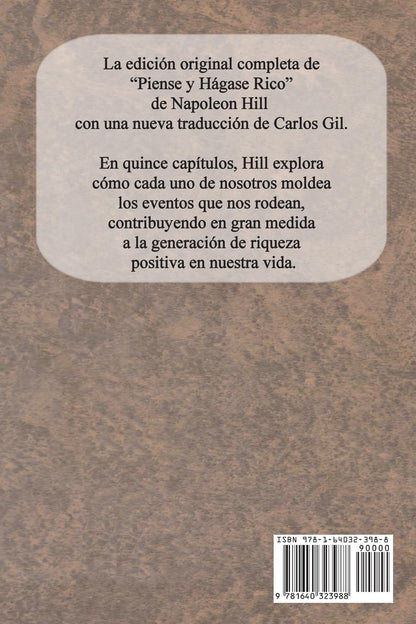 Piense y Hgase Rico Edicin Original de 1937