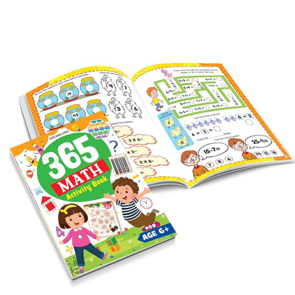 365 Maths Activity Book for Kids Ages 5-10 | Fun Math Workbook with Addition, Subtraction, Multiplication & Division | Interactive Activities to Build Confidence & Core Skills