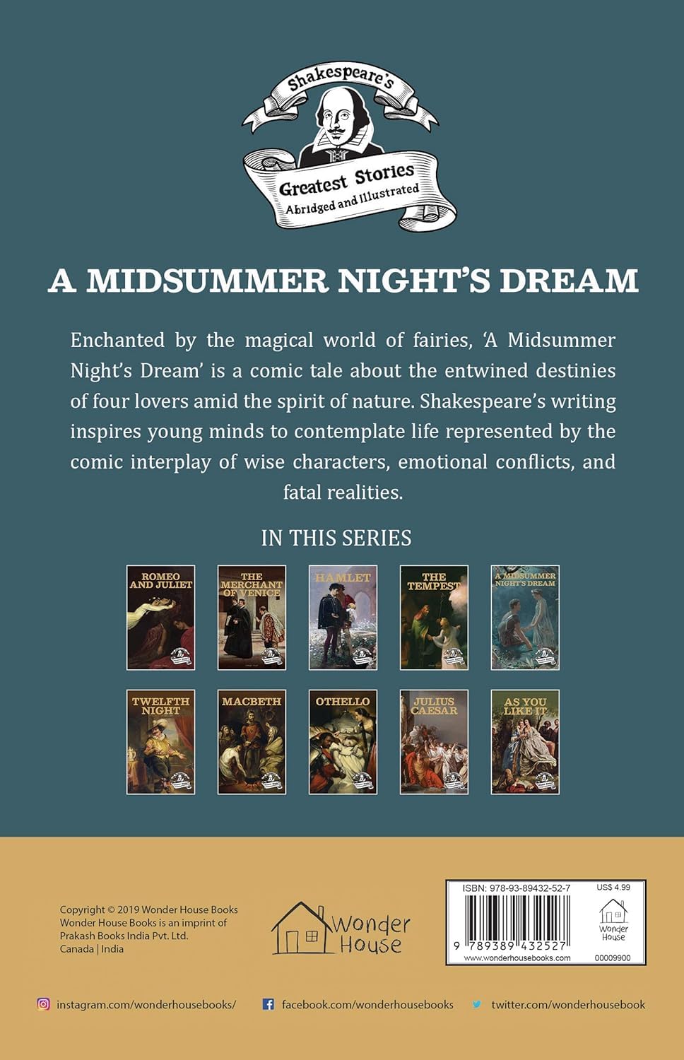 A Midsummer Night's Dream : Shakespeare’s Greatest Stories (Abridged and Illustrated) With Review Questions And An Introduction To The Themes In The Story