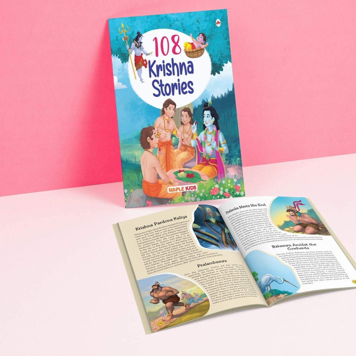 108 Krishna Stories for Children (Illustrated) - Story Book for Kids - Hindu Mythology - Indian Gods & Goddesses - Bedtime Stories - 3 Years to 10 Years Old - English Short Stories for Children