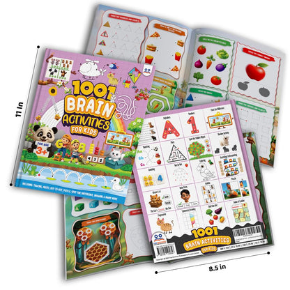 Activity Book for 3 Year Old | Best Selling 1001 Brain Booster Books for 3+ Year Old Children | Kids Activity Book - Puzzles, Mazes, Colouring, Dot-To-Dot, Matching, Seek & Find, Spot the Difference