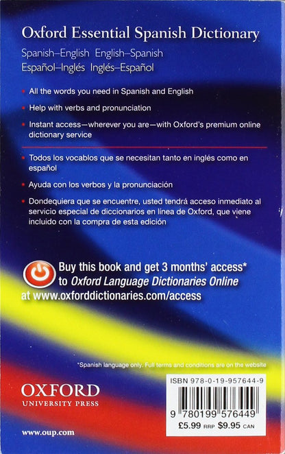 OXFORD ESSENTIAL SPANISH DICTIONARY 1E: PB