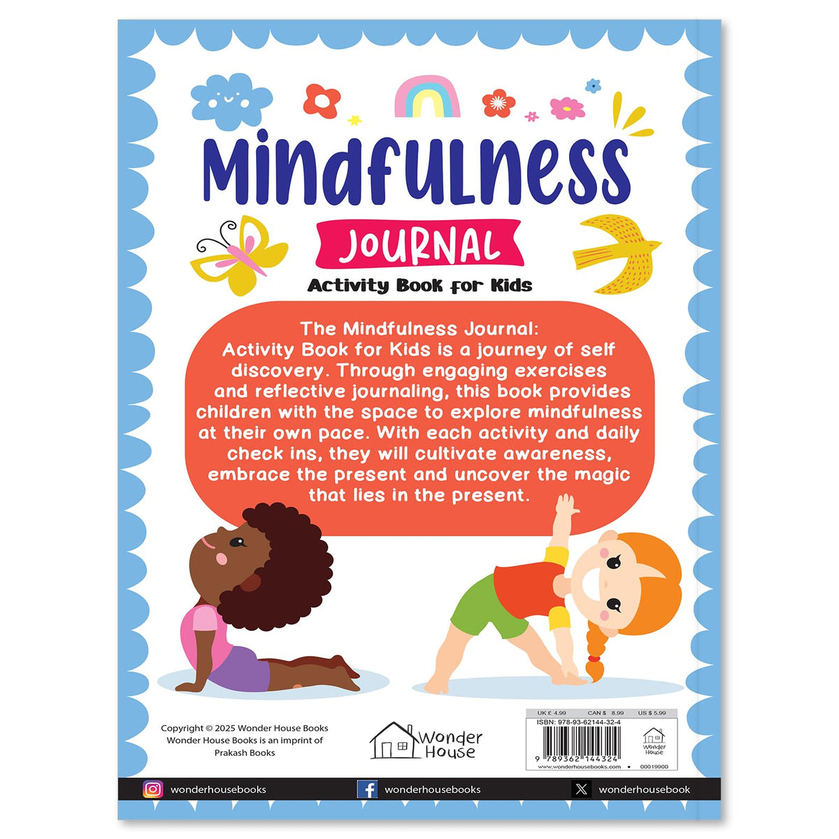 Mindfulness Journal Activity Book For Kids Daily Reflection, Gratitude Prompts, Breathing Exercises & Doodle Space | Ages 6–10 | Build Calm, Focus & Positivity