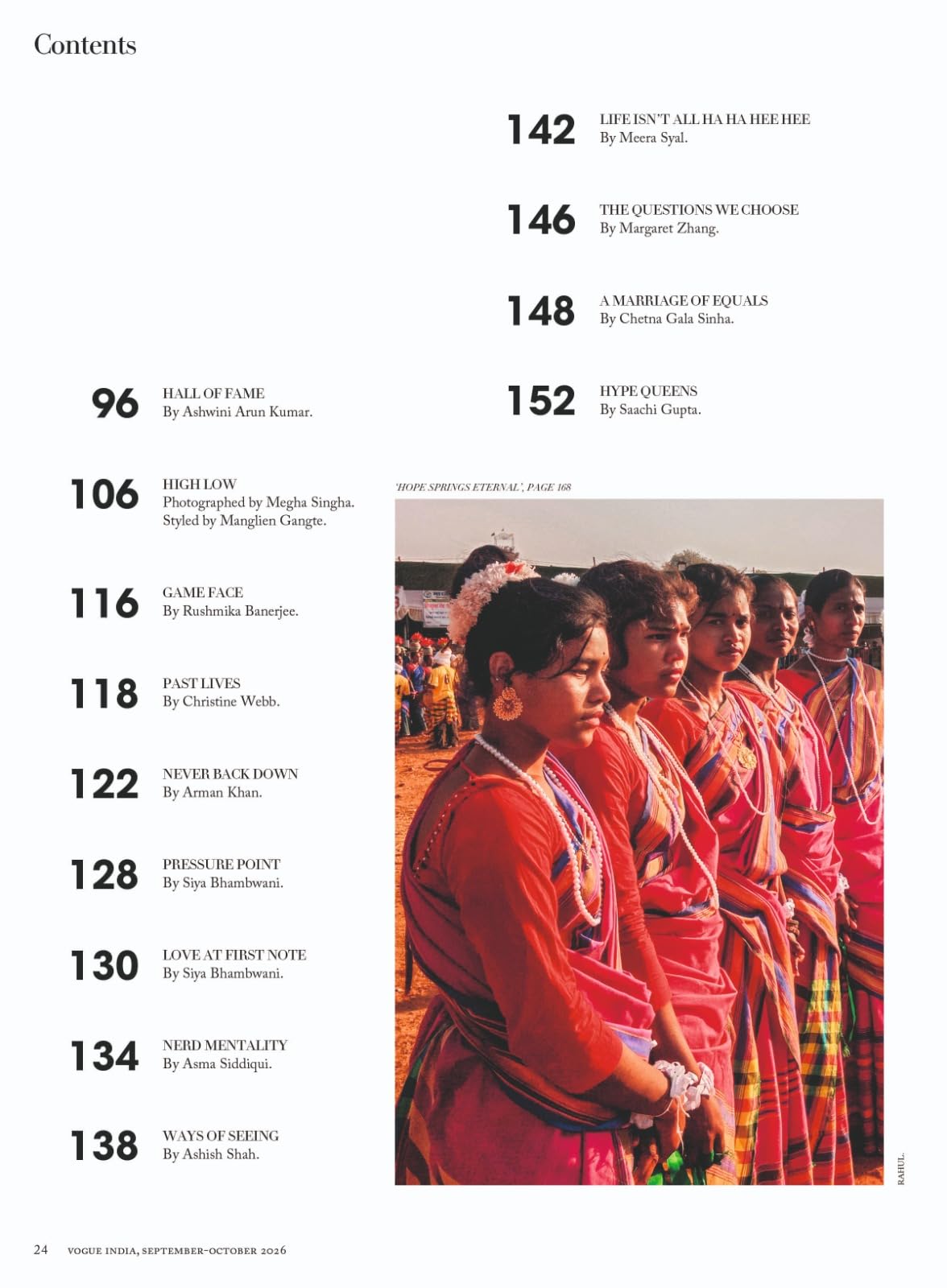 Vogue India Magazine - September - October 2026 - Mika Abdalla + The Vogue Wedding Book