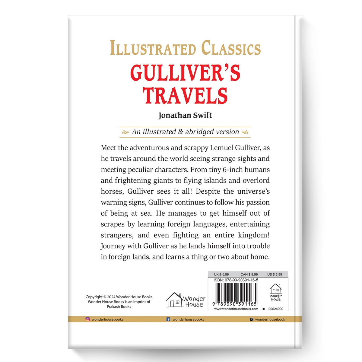 Gulliver Travels : Illustrated Abridged Children Classics English Novel with Review Questions