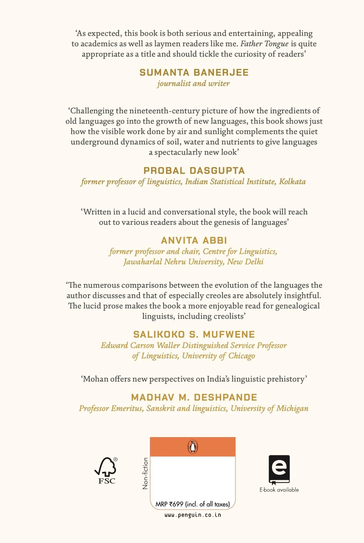 Father Tongue, Motherland: The Birth of Languages in South Asia