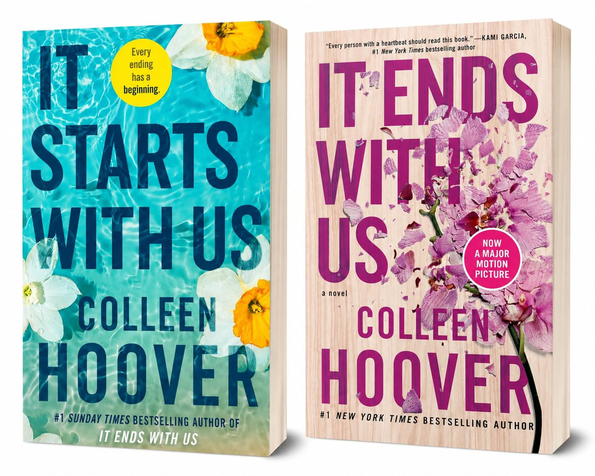 It Ends With Us & It Starts With Us Book Combo Set Contemporary Romance Fiction Emotional Relationship Novel Collection Paperback Edition