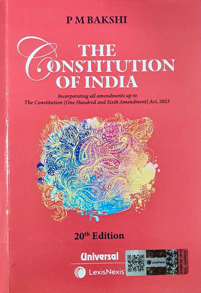 PM Bakshi - The Constitution of India [POCKET SIZE BOOK] - Incorporating all the Amendments up to the 106th Amendment - 20th/Ed. [ORIGINAL BOOK with QR Code Inside & HOLOGRAM Outside] - For 2026 Exams