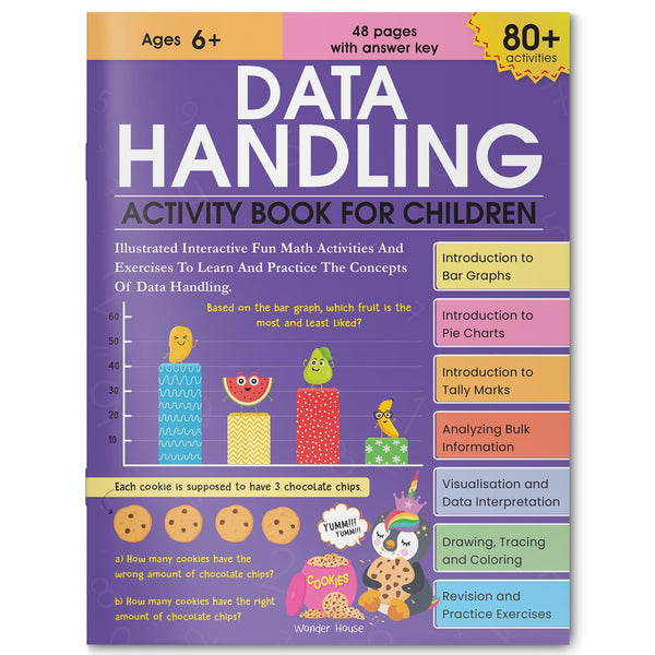 Data Handling: Activity Book for Kids | Learn Sorting, Tally Marks, Graphs & More | Ages 6–9 | Fun Math Activities to Build Analytical Skills