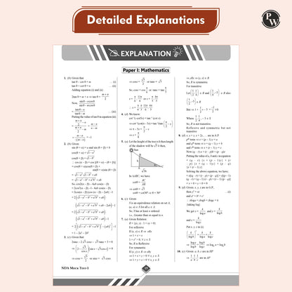 PW UPSC NDA/NA National Defence Academy Naval Academy 10 Previous Year Solved Papers 2019-2025 & 10 Mock Tests with 20 OMR Sheets For NDA Exams 2025-2026 [Paperback] PW