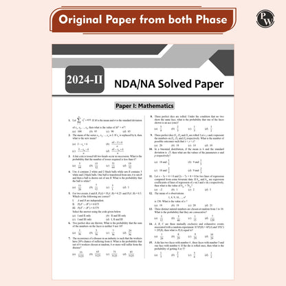 PW UPSC NDA/NA National Defence Academy Naval Academy 10 Previous Year Solved Papers 2019-2025 & 10 Mock Tests with 20 OMR Sheets For NDA Exams 2025-2026 [Paperback] PW