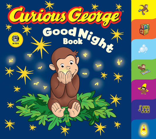 CURIOUS GEORGE GOOD NIGHT BOOK TABBED BOARD BOOK book cover