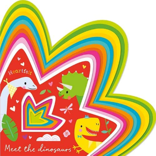 MEET THE DINOSAURS (SHAPED BOARD BOOK) book cover