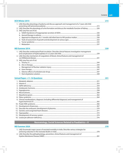 Solved Papers Pediatrics for PG Students, 5/E | Previous Years' Solved Papers (2014-2024) PYQs | A must for MD and DNB Pediatrics, DCH, CPS and Other Examinations Across India: 1