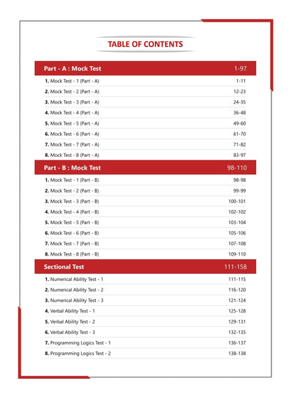 TCS NQT Book 2024 : National Qualifier Test - 16 Mock Tests (Part A and B) and 12 Sectional Tests (1000 Solved Questions) with Free Access to Online Tests