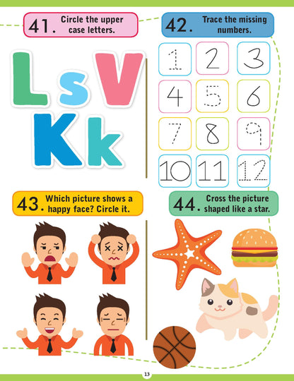 Brilliant Brain Activity Book for Kids Ages 3–4 | Fun Educational Workbook with Puzzles, Tracing, Alphabet, Numbers, Shapes & More | Early Learning for Preschool & Kindergarten