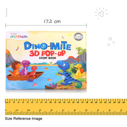 Intelliskills Premium Dino-Mite 3D Pop-Up Story Board Book for Kids, Learning & Educational Book With 5 Interactive Scenes, Fun Activity Books for 2+ Years Old, Birthday Gift, 10 Pages, BIS Certified