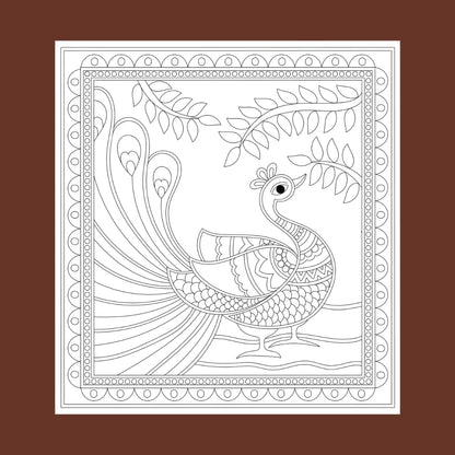 Kalakari: A Journey Through Indian Folk Art (Mindful Adult Colouring Book)