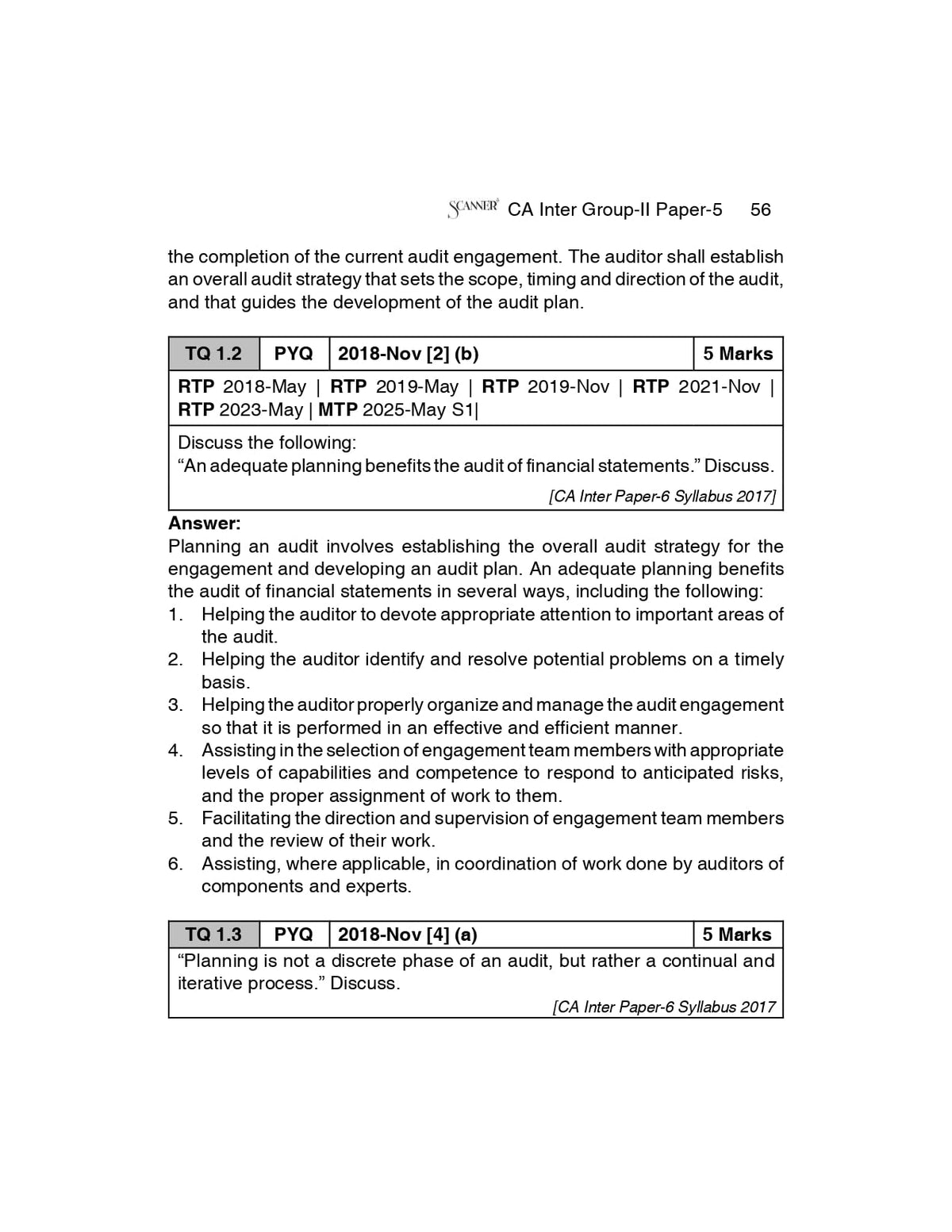 Scanner CA Intermediate | Paper-5: Auditing and Ethics | For Sep.26 & Jan.27 Exams | Solved Papers with PYQs (Included May 26 Questions) | Shuchita Prakashan: 1 (Scanner Series)