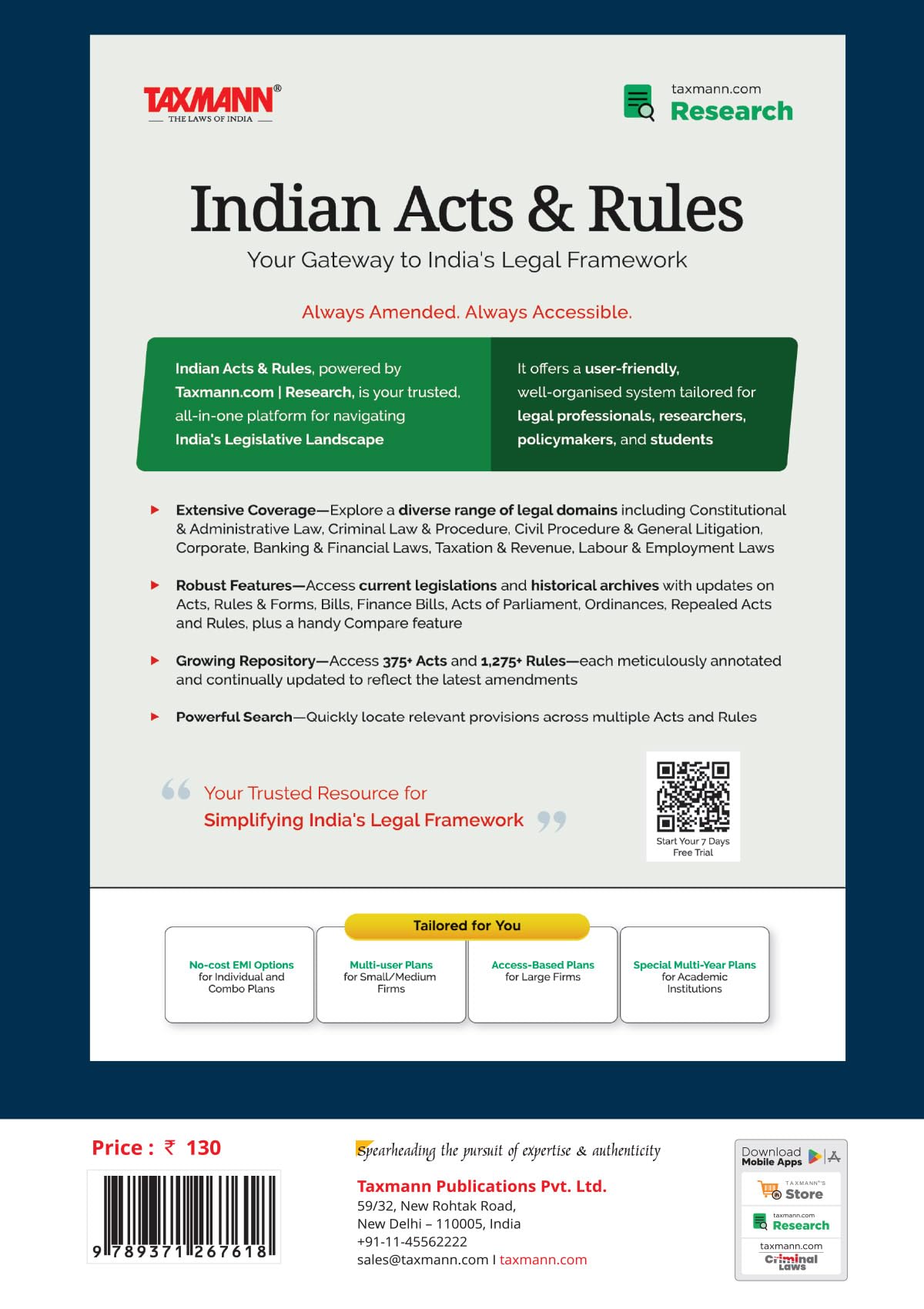 Taxmann's Charitable and Religious Trusts Act 1920 with Rules [Bare Act with Section Notes] – Consolidated Statutory Reference on Public Charitable & Religious Trusts in India