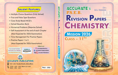 ACCURATE,S REVISION PAPER CHEMISTRY P.S.E.B MISSION 2026 CLASS 11TH