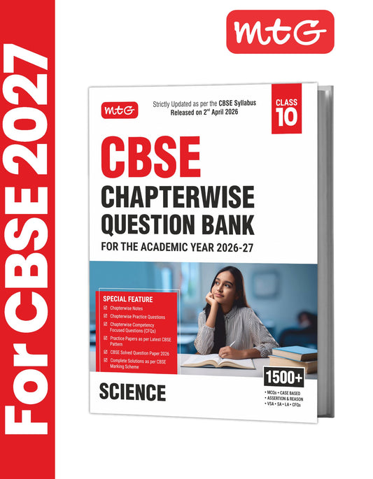MTG CBSE Class 10 Chapterwise Question Bank Science For 2027 Board Exam | Based on Latest CBSE Syllabus with 1500+ Questions