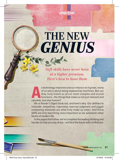Reader's Digest India - September 2026 - The New Genius - Your Human Edge - And How To Make It Stronger