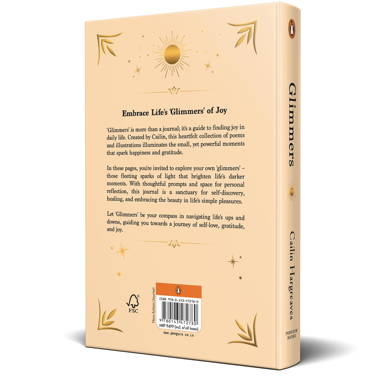 Glimmers: Your Daily Journal For Positive Reflection | Includes Poetry, Prompts, and Reflections to Spark Joy, Gratitude, Healing, and Inner Peace