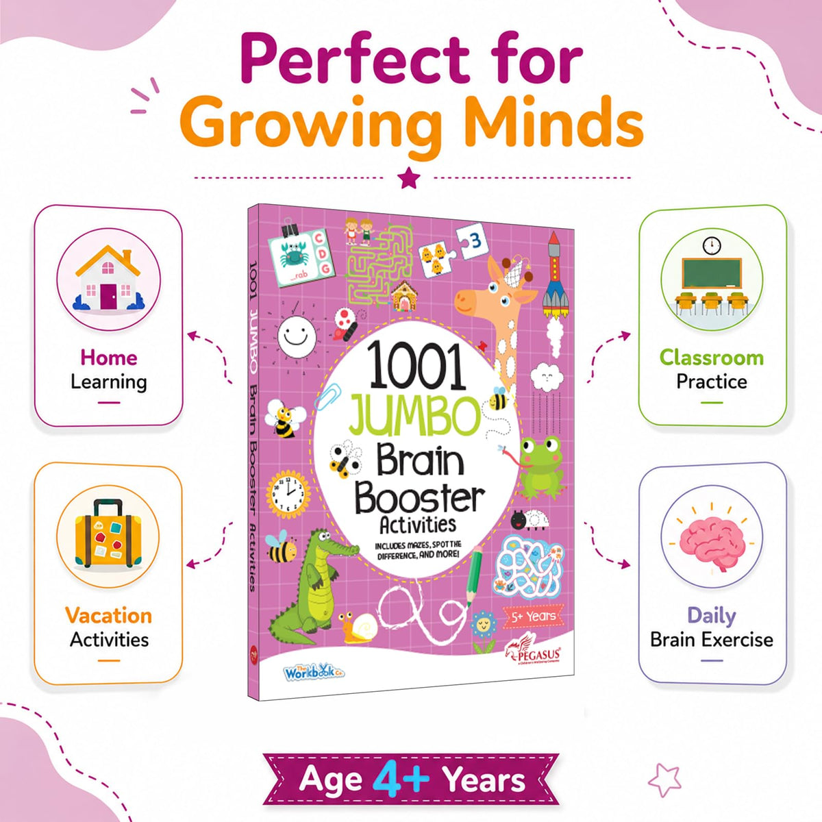 1001 Jumbo Brain Booster Activities for 5 to 8 Years Old Kids|Enhance the Child Mind with Cognitive Excellence with Interactive Activity Book