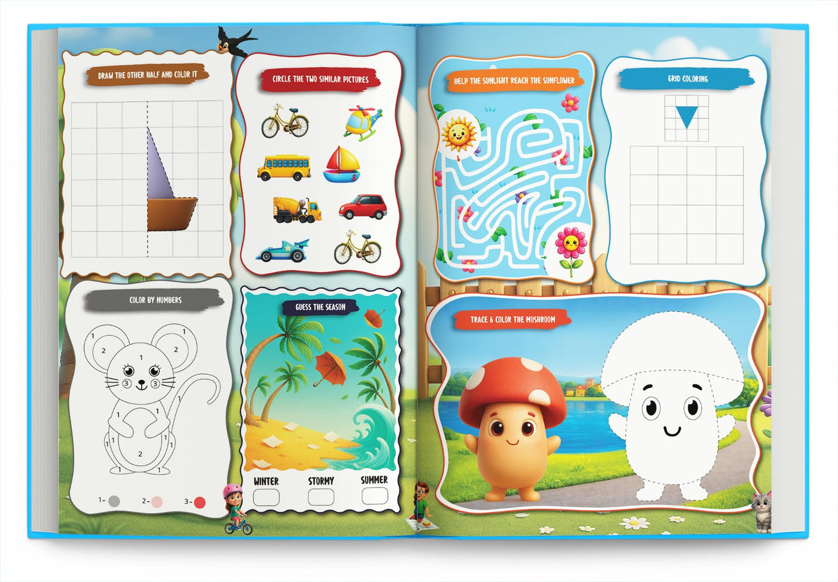 Activity Book for 4 Year Old | Best Selling 1001 Brain Booster Books for 4+ Year Old Children | Kids Activity Book - Puzzles, Mazes, Colouring, Dot-To-Dot, Matching, Seek & Find, Spot the Difference
