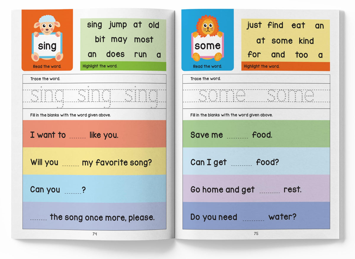 101 Sight Words and Sentences: Activity Book for Children | 400+ Sentences to Read and Practice | Ages 4–7 | Build Early Reading Fluency with Fun Exercises