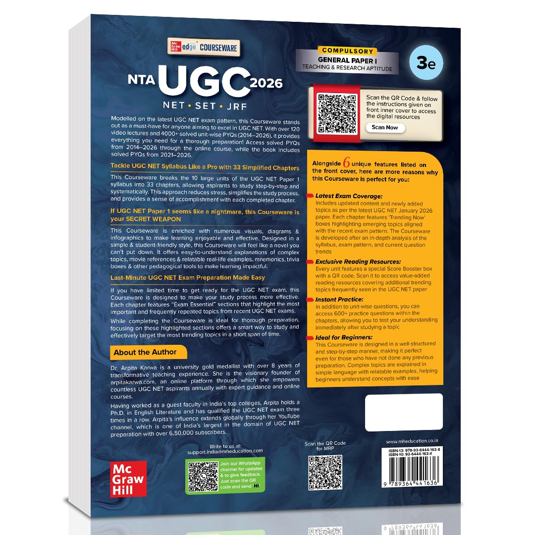 UGC NET Paper 1 2026 by Arpita Karwa | NET / SET / JRF | 120 Videos | 4000+ Practice Questions | Pluck-out Revision Chart | 2026 January & 2025 June Fully Solved Paper | 50+ Full Length Mock Tests
