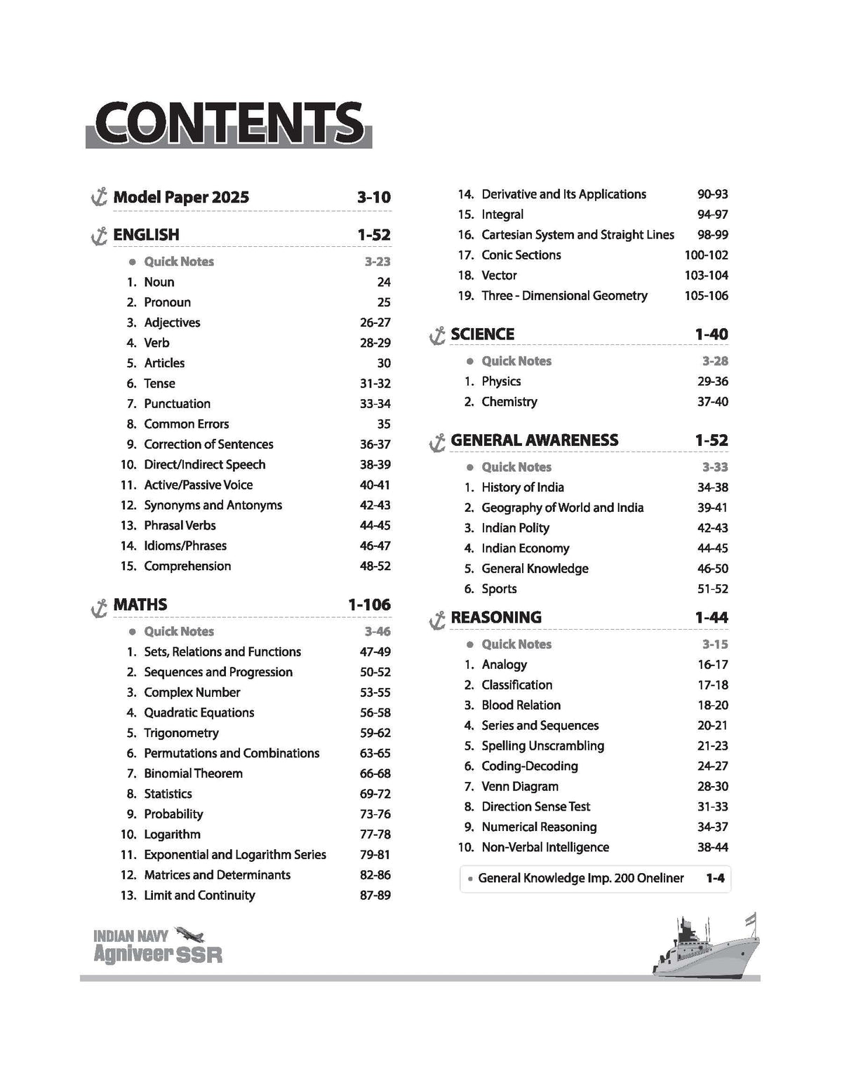Arihant Indian Navy Agniveer SSR (Senior Secondary Recruit) Exam 2026 | Study Guide | Chapterwise Study Notes & Practice Questions | Based on Latest Exam Pattern