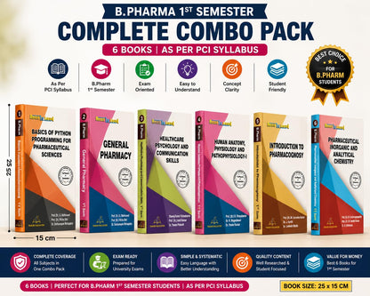 B.Pharma 1st Semester (5 IN 1) COMBO PACK According to Latest Syllabus of PCI, Thakur Publication (No.1 In Pharmacy BookS ) |NEP 2020, PCI 2026 SYLLABUS