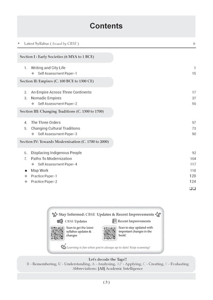 Oswaal CBSE Class 11 History Question Bank | Chapter & Topic-wise Solved Papers (2017–2026) | Based on Latest Syllabus (April 2026) | Includes 2026 Papers | For 2027 Exam