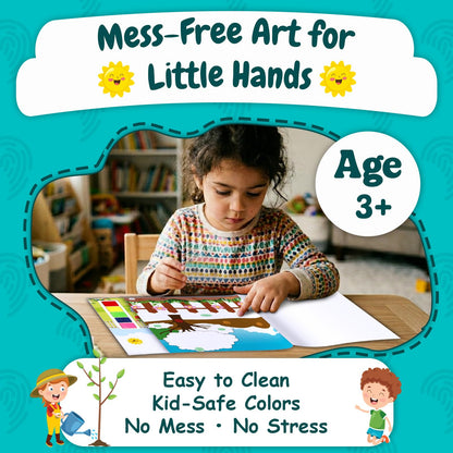 Fingerprint Coloring Book – Garden | Finger Painting Fun for Kids | Includes Colors | Spark Creativity & Imagination | Perfect Gift